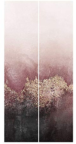 Bilderwelten Schiebegardinen Set Elisabeth Fredriksson Goldene Dämmerung Rosa 2 Flächenvorhänge 250 x 120cm Deckenhalterung