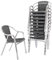 MACOShopde by MACO Möbel Bistrostuhl 10er-Set, Outdoor-Stapelstuhl mit Armlehnen, Polyrattan, in Dunkelgrau, stabiles Alugestell, Raburg Vita