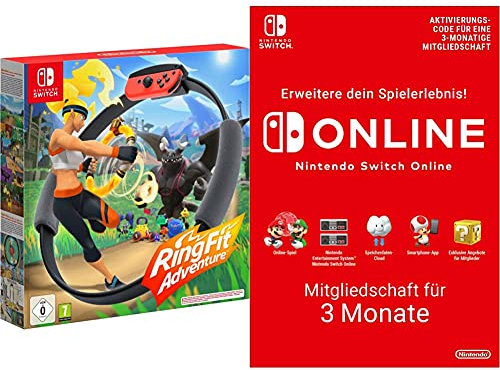 Ring Fit Adventure - [Nintendo Switch] & Switch Online Mitgliedschaft - 3 Monate | Switch Download Code
