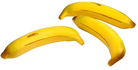 Deko-Bananen-Set 3-teilig Dummy Fake Lebensmittel Attrappen gelb 19 cm lang