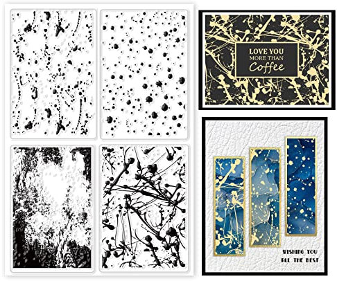 GLOBLELAND Dekorativer Hintergrund Transparente Silikonstempel Ink Spot Klare Stamps Flecken Silikonstempel Für Kartengestaltung DIY Prägung Journaling