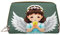OCELIO Cute Little Angel tragbare Kosmetiktasche aus Leder, groß, Clutch, Reißverschluss, Kosmetiktasche, Kulturbeutel, Reisetasche, Aufbewahrungstasche, Weiß, Einheitsgröße, weiß, Einheitsgröße