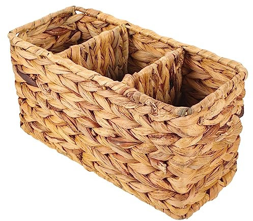 Alipis Corbeille à Papier Toilette En Jacinthe Deau Panier De Rangement En Osier Panier De Réservoir De Toilette Paniers Pour Étagères Bac De De Courge Réservoir D'eau Paille