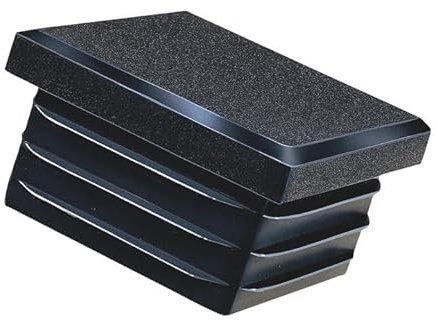 4X Quadratische Lamellenstopfen – Made IN Germany – Rohrabdeckung aus hochwertigem Kunststoff, Stopfen, Endstopfen, Kappen, Gleiter, Rohrstopfen quadratisch (30x30 mm, 4)