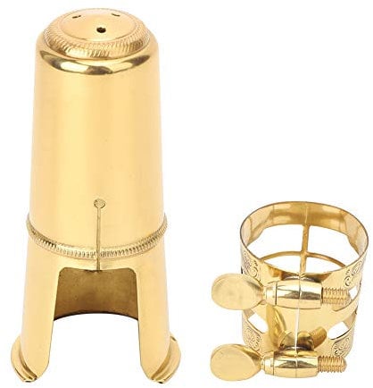 Tenorsaxophon Blattschraube mit Mundstückkappe und Schraube Metall Zubehör Set für Saxophon Performance