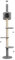 ARTETHYS Floor to Ceiling Cat Tree, 260cm Tall Cat Tree for Indoor Cats with Scratching Post Condo Platforms for Kittens Height Adjustable, Grey