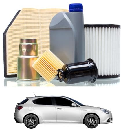 Tagliando compatibile con ALFA ROMEO Giulietta 1.4 Bi-Fuel 88 kw Benzina/Gasauto (GPL) 2011-2017 - 4 Lt di olio + 3 Filtri