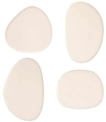Atmosphera - 4er-Set organische garderobenhaken Karen weiß Elfenbein l7 10cm
