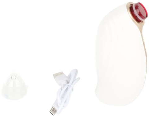 Asciugacapelli Elettrico Ricaricabile 700mAh, Portatile con Ugello in Silicone, 2 Velocità e Temperatura Costante 45°C