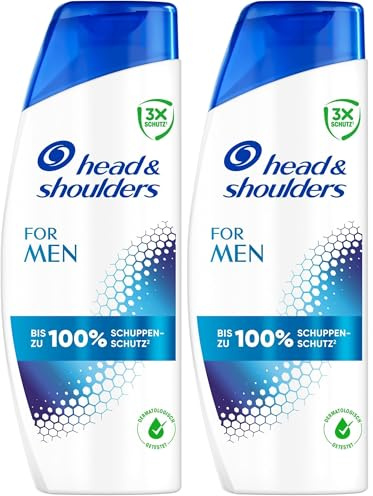 Head & Shoulders Head & Shoulders For Men Anti-Schuppen Shampoo, Bis Zu 100% Schuppenschutz, 500ML (Packung mit 2)