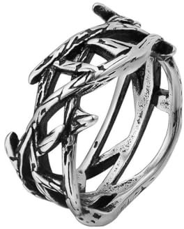 Gu Feng Schmuck Accessoire Persönlichkeit Vintage Jesus Dorn Krone Titan ring