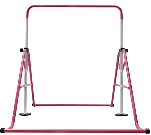 KinHall Gymnastik-Klappbarren Kinder Garten Horizontaler Barren Einstellbare klappbare Ablage Bar Multifunktionale erweiterbare Höhenverstellbar Trainingsbarren