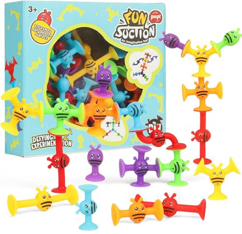 SULOLI Sucker Toys for Kids,38PCS Suction Cup Airplane Activities for Kids Window Travel Toys for 3+ Year Olds
