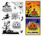 PH PandaHall Halloween-Thema klar Stempel, Kürbis-Silikonstempel Spinnennetz Hexe Fledermaus Transparenter Gummistempel für Halloween Kartengestaltung, Fotoalben, Scrapbooking, Geschenkanhänger