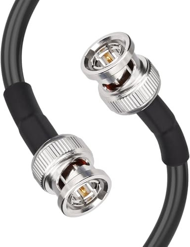 Superbat Cavo SDI 6G 15m BNC Maschio a Maschio Cavi RG59 75Ohm Doppia Schermatura per Camera Audio Oscilloscopio BMCC Telecamera Video Supporta HD-SDI 3G-SDI 4K(1 Pezzo)