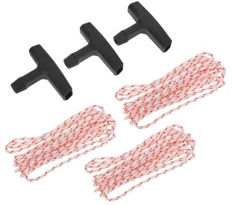 CAXUSD 3sets Nylon Lawn Mower Pull Cord Handles Comfortable Grip for Mowers Chainsaws
