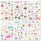 Ptwola 24 Stück Planer Stickers Monatsplaner Aufkleber Set Scrapbook Stickers Süßes Monatliches und Wöchentliches Kalenderaufkleberset für Scrapbook, Journaling, Feiern