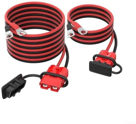 Heavy Duty Quick Release Cable Kit for 175A Batteries Includes Two Connectors and Dust Covers (4AWG)