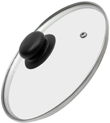 PNJB Glass Pan Lid, Saucepan Casserole Frying Lid, Fit and Compatibility, Durable and Versatile, Transparent Cookware Glass, Easy To Clean, (16CM)