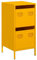 HEFZGDB Sideboard Senfgelb 35x39x73,5 cm Kaltgewalzter Stahl Vitrinenschrank Küche Buffetschrank Küche Apothekerschrank Küche Mehrzweckschrank für Café Küche Wohnstube Dessert Shop