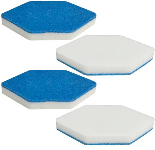 Beaufan Pack de 4 recambios para fregona de baño y bañera compatible con Vileda Bath Magic – Esponja multisuperficie