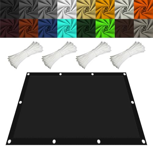 Voile d'ombrage Terrasse Rectangulaire 1.6 x 4 m Imperméable UV 98% Indéchirable Voile d'ombrage Toile D Ombrage avec Le Kit de Fixation pour Jardin Terrasse Camping, Noir