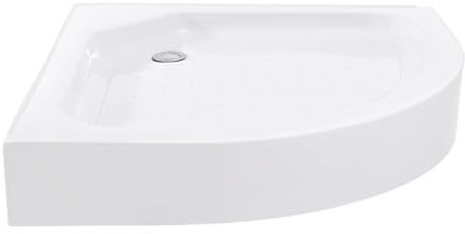 Duschwanne 80 * 80 * 14cm Acryl Duschwanne Tiefe 5cm Duschtasse Anti Rutsch Flache Duschtass mit 2 Zoll Abflussloch Duschbecken Round Dusche Acrylwanne,Tragfähigkeit 260kg