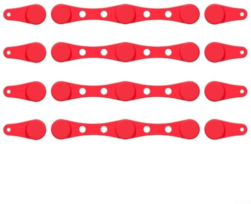 MeevrgR Hebillas magnéticas de silicona para freidora de aire, clips de papel pergamino seguros, seguros para altas temperaturas para todos los modelos de freidora de aire (rojo)