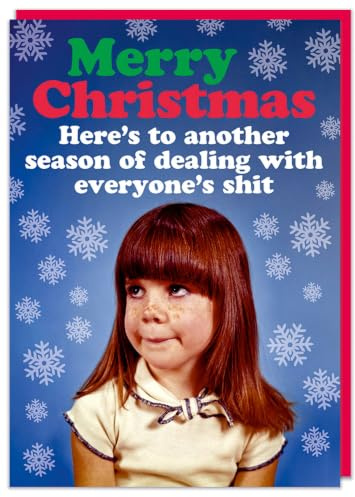 Dean Morris Cards Here's To Another Season Funny Christmas Card - Funny Rude Xmas Card - Christmas Humour For Friends And Family