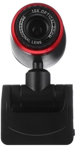Toddmomy USB Webcam für PC mit Mikrofon, 360 Grad Drehbar, HD | Driverless Dsp Chip, Cmos Sensor, USB Ladefunktion, für Videokonferenzen und Live Streaming, Abs Gehäuse