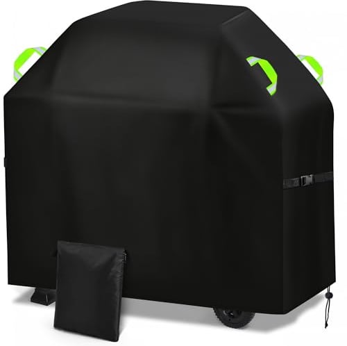 Gucass Funda Barbacoa Exterior Impermeable, 420D Oxford Funda Protectora para BBQ Cover 145x60x120 cm, Resistente Cubierta para Barbacoa de Gas, Anti-Viento/Anti-Polvo/Anti-Humedad/Anti UV