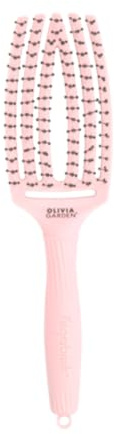 Olivia Garden Fingerbrush Double Bristles Detangler-Bürste, Pastel Pink, M