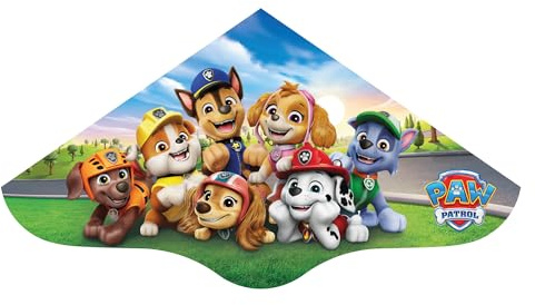 Günther Flugspiele 1281 - Einleiner-Drachen PAW Patrol Adventure, ca. 98 x 53 cm, Kinderdrachen aus robuster PE-Folie, für Kinder ab 4 Jahren, inkl. Griff und Drachenschnur