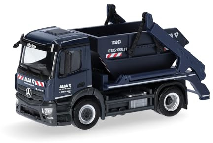 Herpa LKW Modell Mercedes-Benz Actros S Absetzkipper AK12 ALBA, Miniatur im Maßstab 1:87, Sammlerstück, Made in Germany, Kunststoff