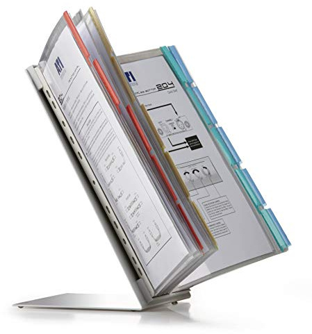 Durable Sichttafelsystem Function Table grau, mit 20 Sichttafeln A4, farbig sortiert, 568800