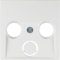 Berker 12038989 Zentralstück weiß Dreifach Antennensteckdosenwandhalterung für Fernseher, Set-Top-Boxen, andere Antennengeräte
