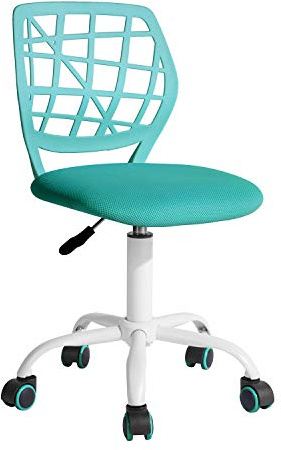 MEUBLE COSY Bürostuhl Ohne Armlehne Gaming Stuhl Ergonomischer Drehstuhl Schreibtischstuhl aus PP Höhenverstellbar Rückenlehne, 44x40x74-86cm