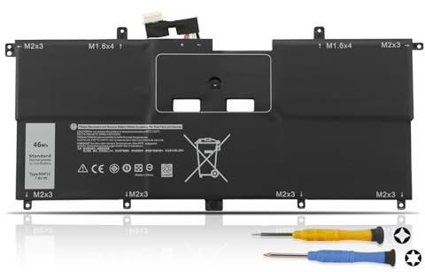K KYUER NNF1C HMPFH Laptop Akku Replacement für Dell XPS 13 9365 2-IN-1 2017 P71G P71G001 XPS 13-9365-D1605TS XPS 13-9365-D1805TS 13-9365-D2805TS 13-9365-D3605TS 13-9365-D3805TS NP0V3 0NNF1C 46WH
