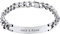 PROSTEEL Personalisiert Gravur ID Armband Edelstahl Identarmband 21cm lang Armkette 9mm breit Schildarmband Herren Partnerarmband Panzerkette Freundschaft Schmuck(silber)