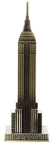 Superpower® Vintage Empire State Building Modell Bronze Metall Skulptur Statue New York City Landmark Crafts Souvenir Sammlerstück Figur für Heimdekor Basteln Desktop Dekoration