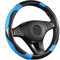 SFONIA Auto Lenkrad Abdeckung Lenkradschutz Lenkradhülle PU Leder Universal 37-38cm/15 Rutschfest Atmungsaktiv Langlebig (Blau)