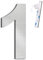 nanlyiau 4in/10.2mm Edelstahl Hausnummer selbstklebende hausnummern briefkasten hausnummer Edelstahl aus massivem SUS304,gebürstet Verwendet für Postfachwohnung Straßennummer(4in number 1)
