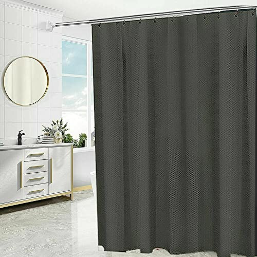 Householdfurnishing Super Quality Waterproof Polyester bathroom Shower Curtains with hook (Dark Mocha, 180X180cm)