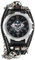 FENKOO Unisex-Uhr Rock Schädelmuster Uhr Punk-Stil Niet Schwarze Uhr (Color : Black)