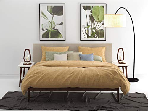 ZO! HOME Cotton Bettwäsche 135x200 cm Lino Ochre Yellow ockergelb meliert Uni