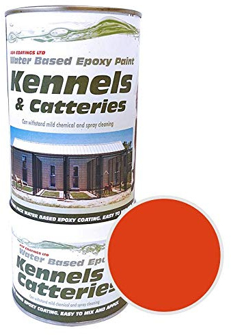 ASK Coatings Cattery and Kennel Floor Paint, waterproof epoxy paint (1L, Red)