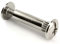 Globstar 50 x Verbindungsschraube Möbel Verbinder Schrankverbinder 31mm - 40mm / M6 / Silber