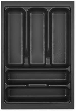 Orga-Box I Besteckeinsatz 319 x 473 lavagrau mit Perlstruktur für Tandembox Antaro/Intivo u. ModernBox im 40er Schrank Besteckaufbewahrung