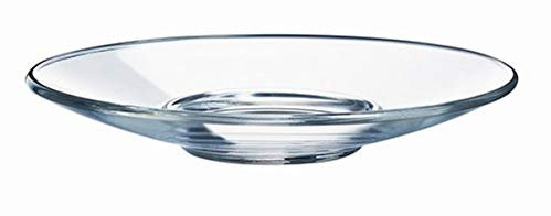 PEGANE Lot de 6 sous-Tasses en Verre trempé Transparent - Ø 12 cm