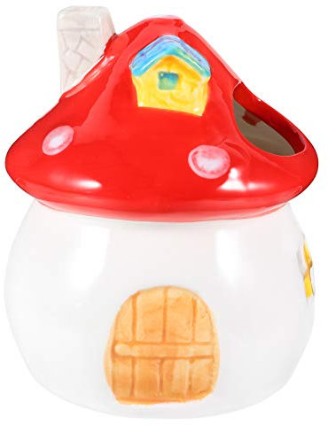 Hamster Hideout Keramik Entzückende Cartoon Form Hamster Pilz Form Chinchilla Mini Hütte Kleine Tier Hideout Cave Käfig Zubehör